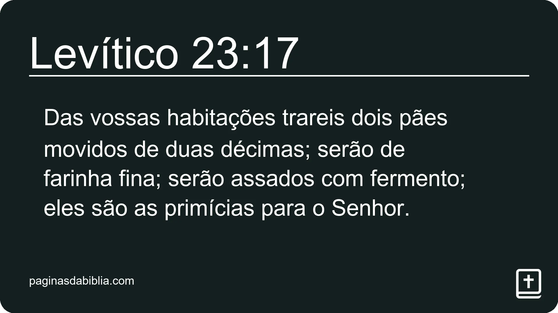 Levítico 23:17