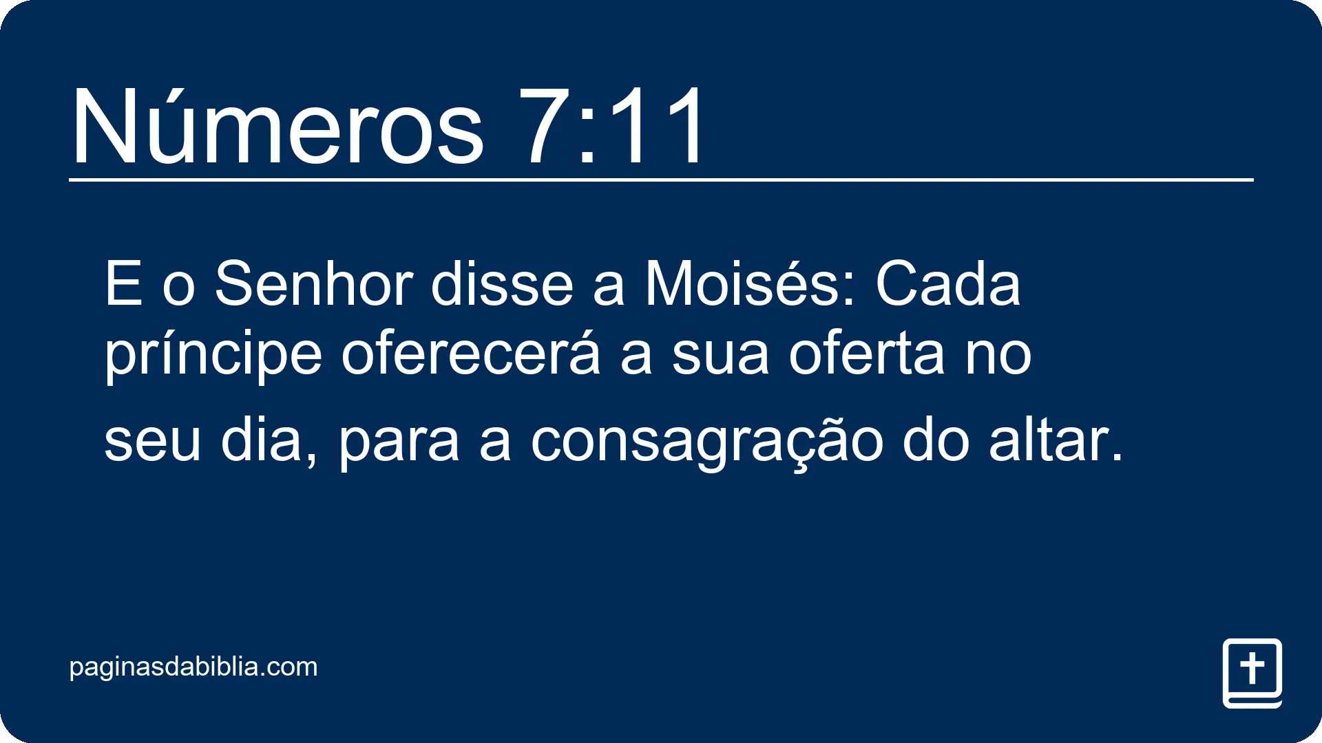 Números 7:11