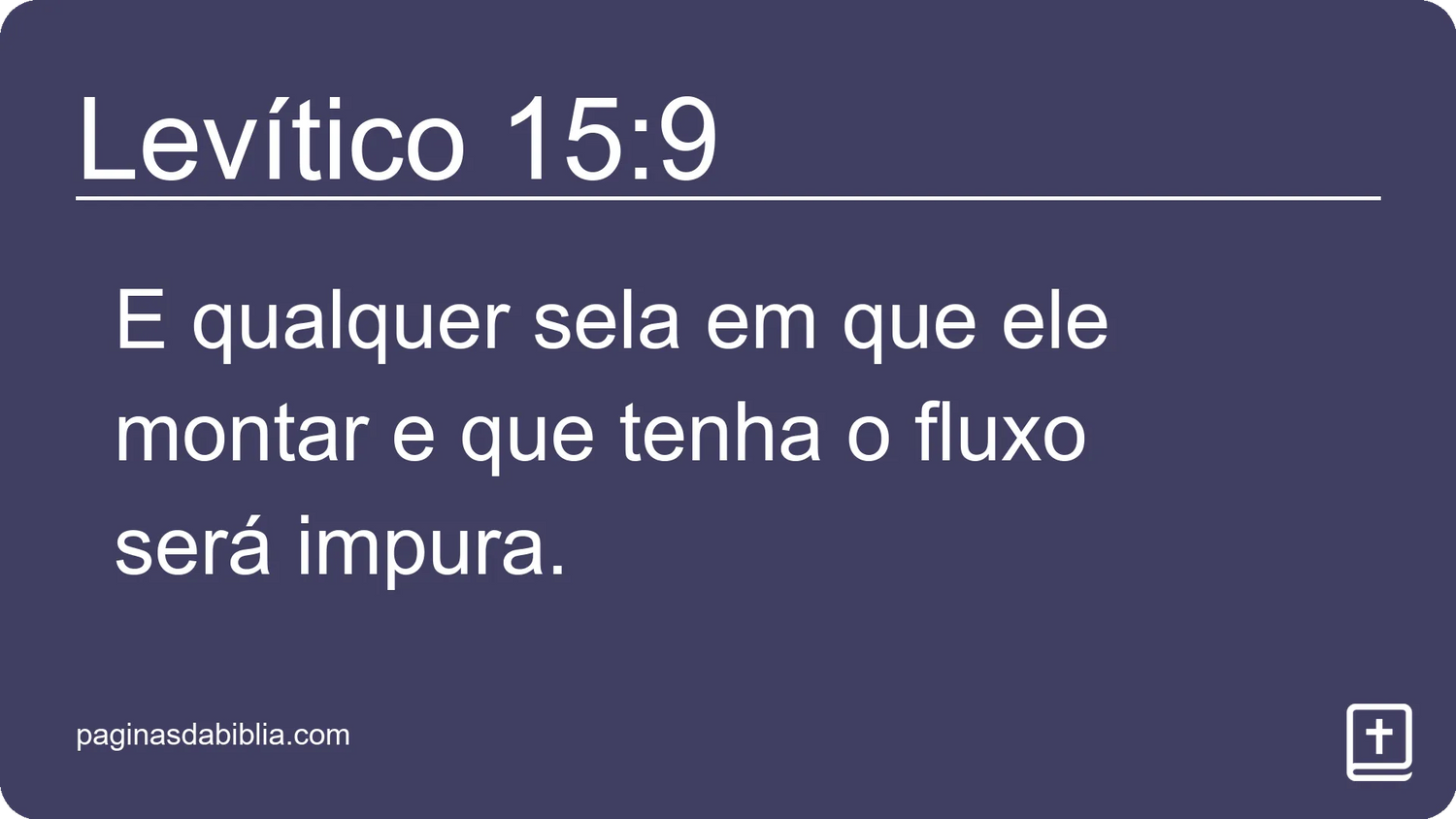 Levítico 15:9