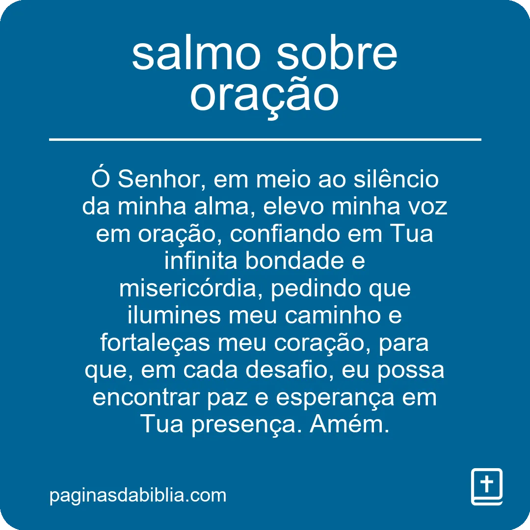 salmo sobre oração