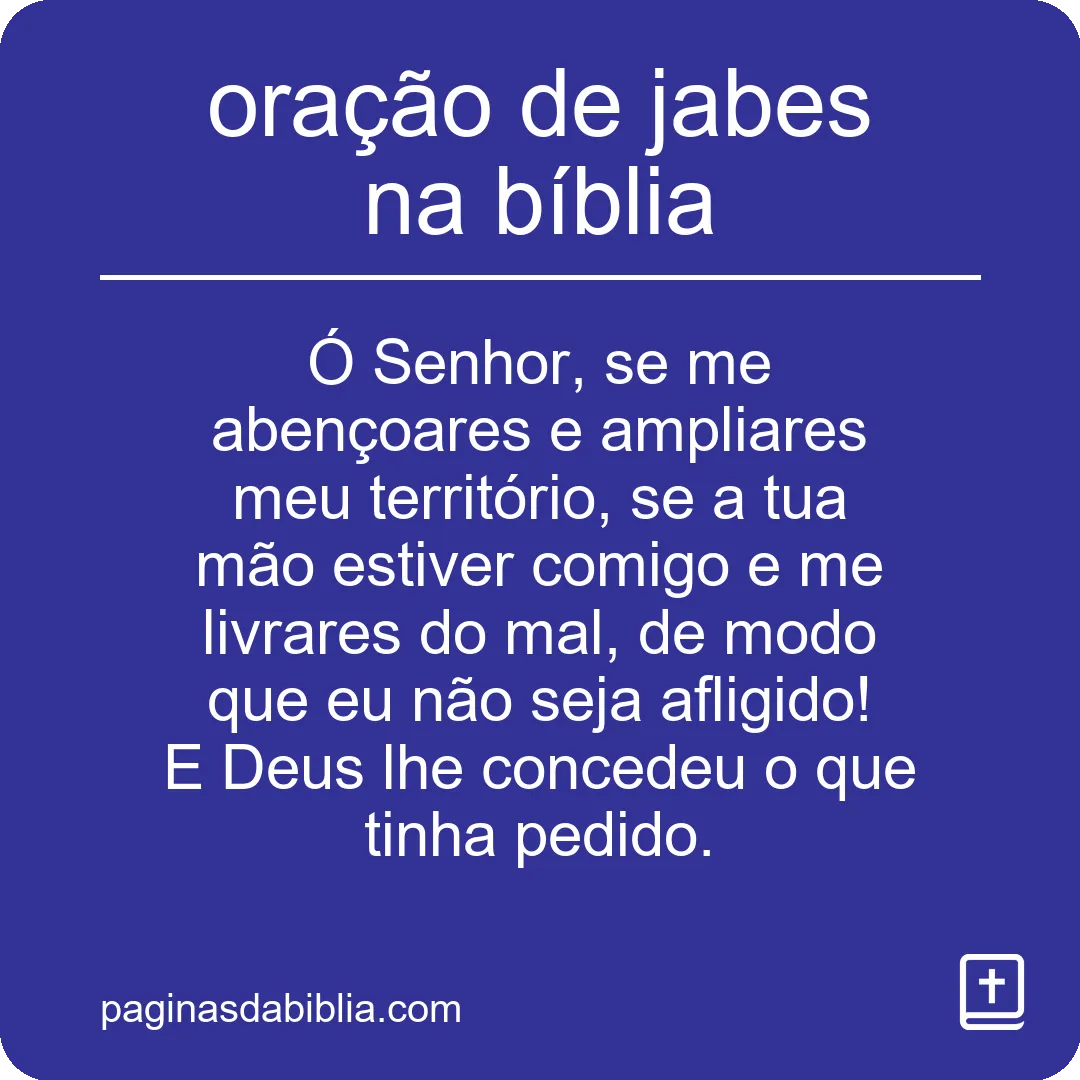 oração de jabes na bíblia