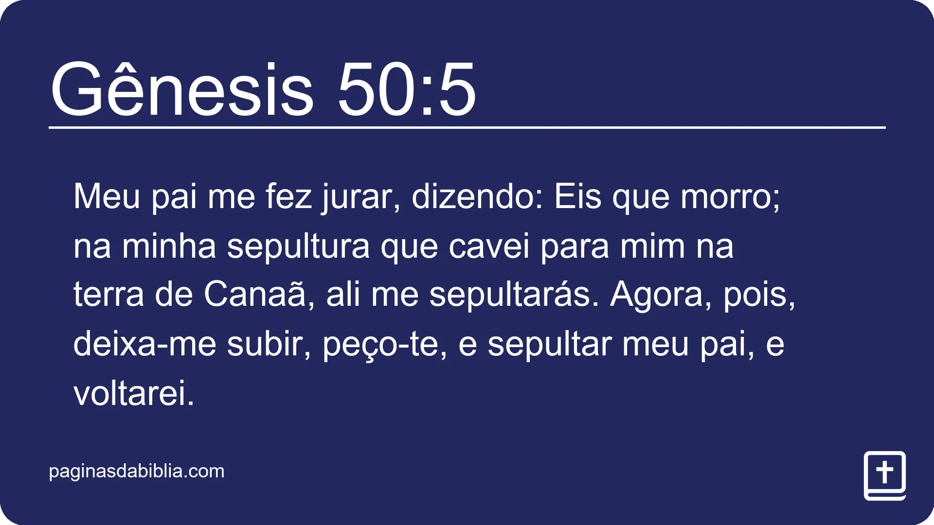 Gênesis 50:5