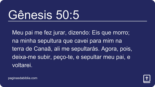 Gênesis 50:5