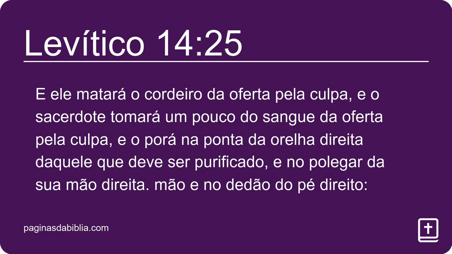 Levítico 14:25