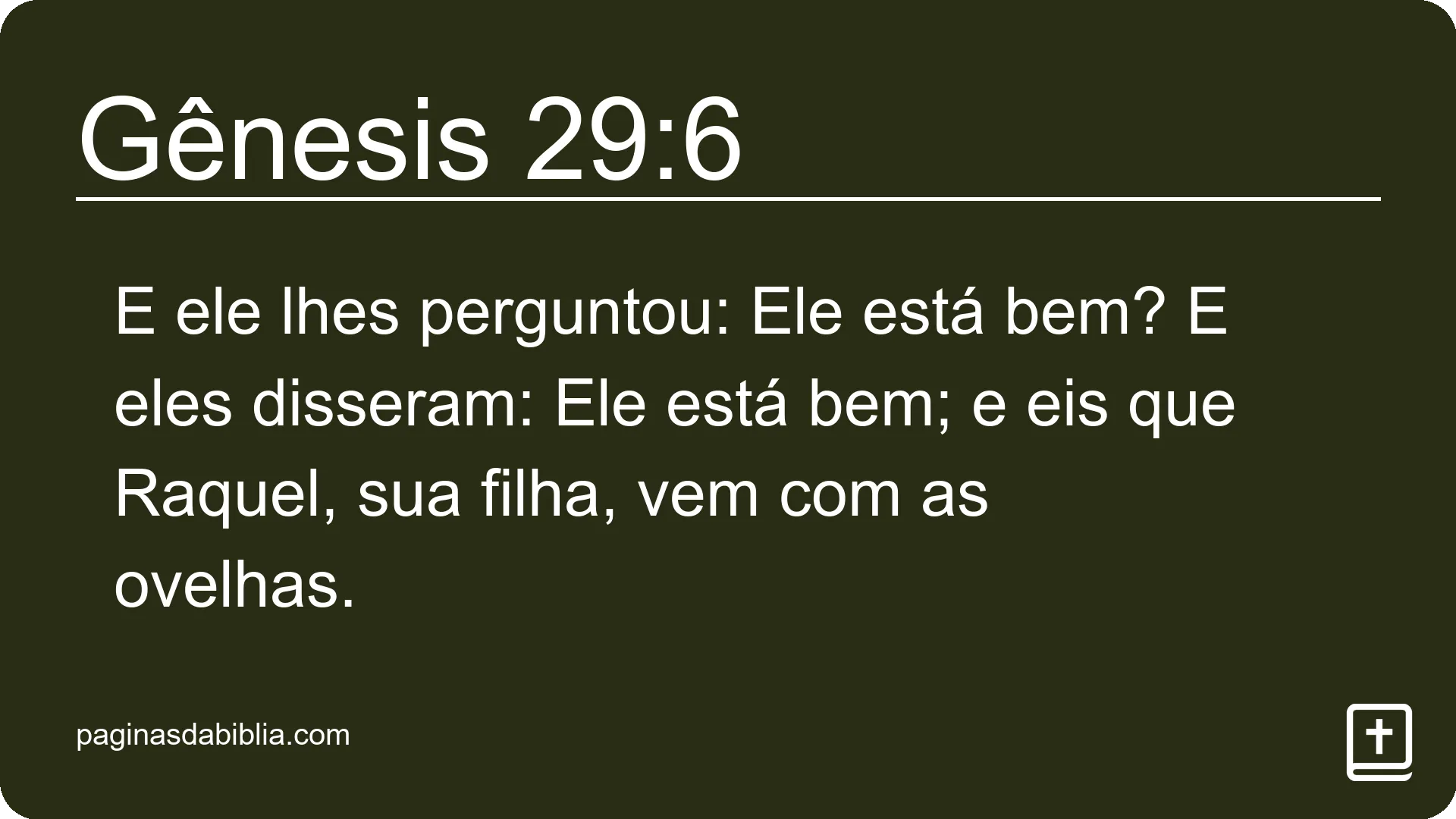 Gênesis 29:6