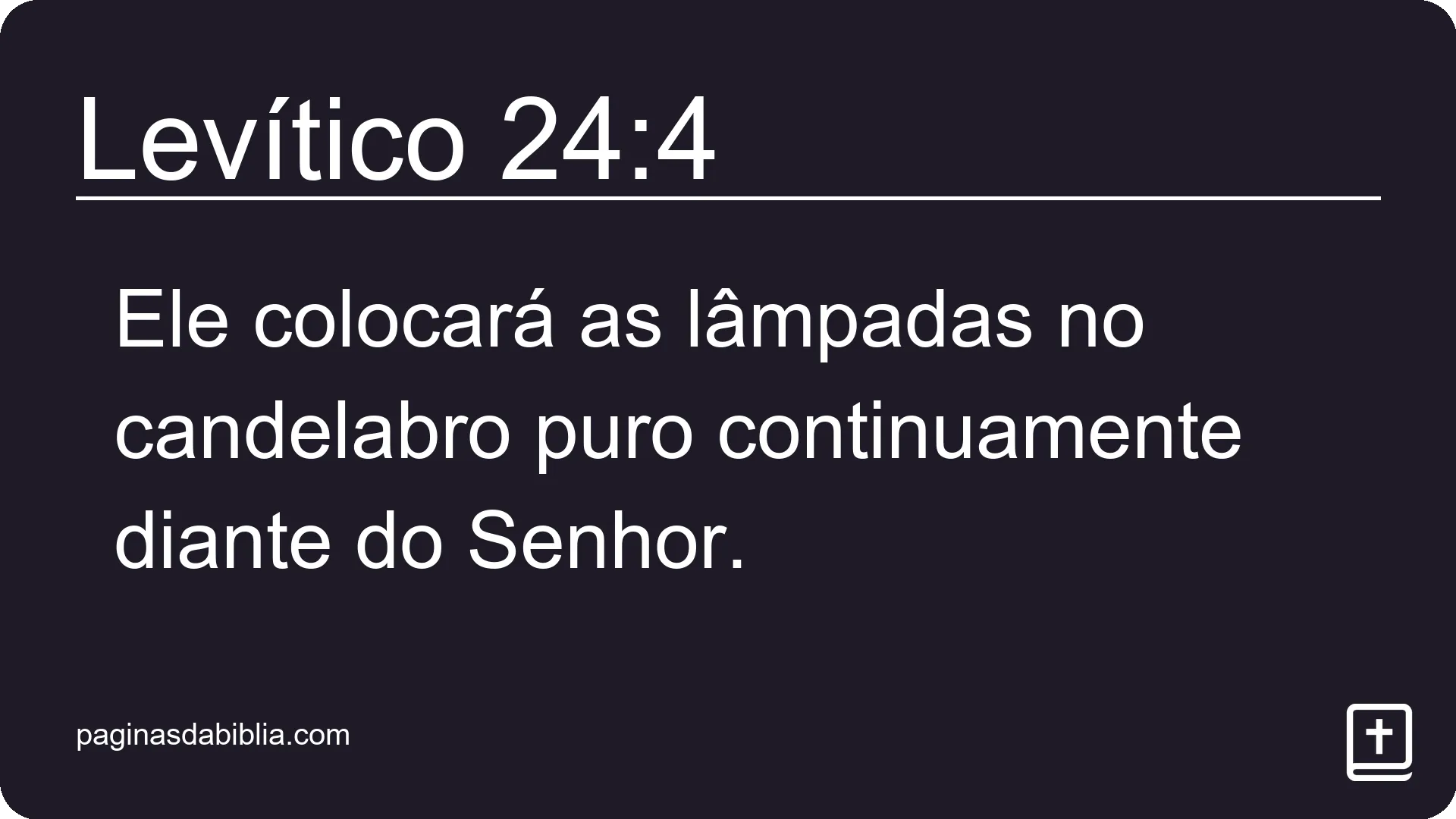 Levítico 24:4