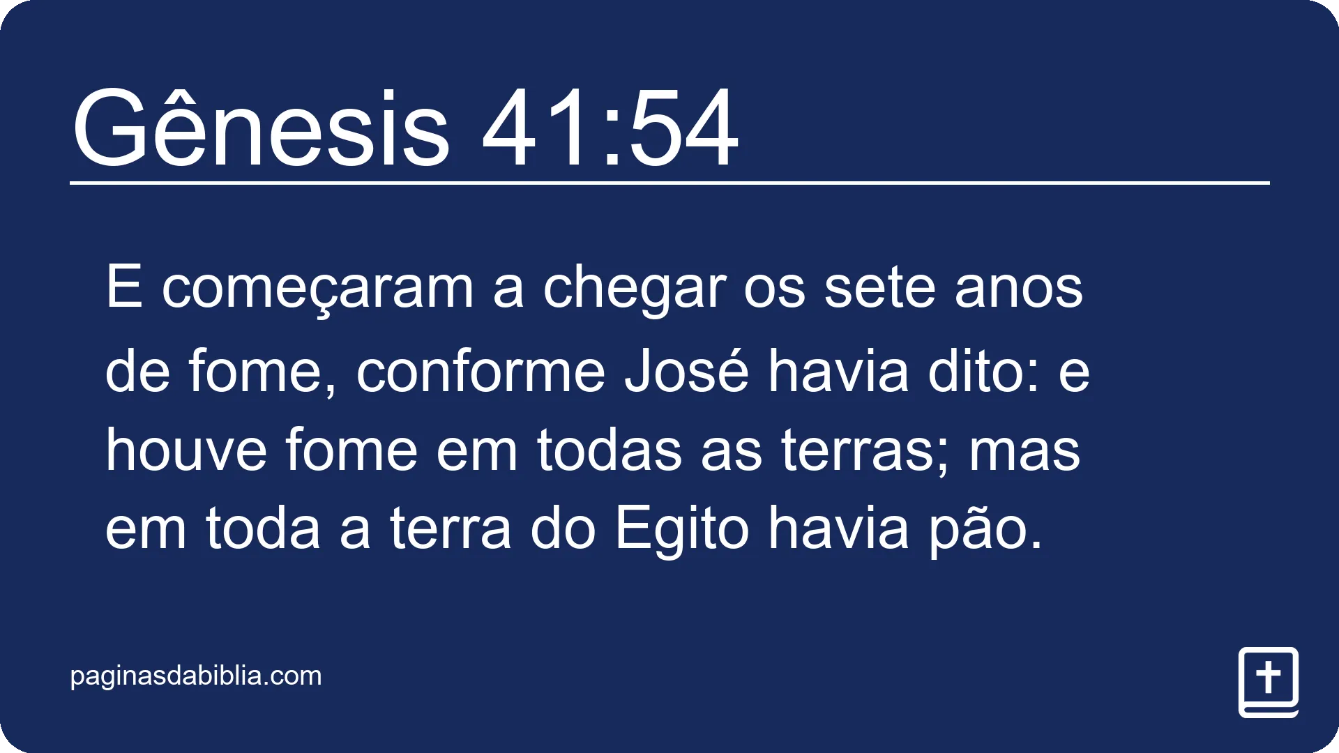 Gênesis 41:54