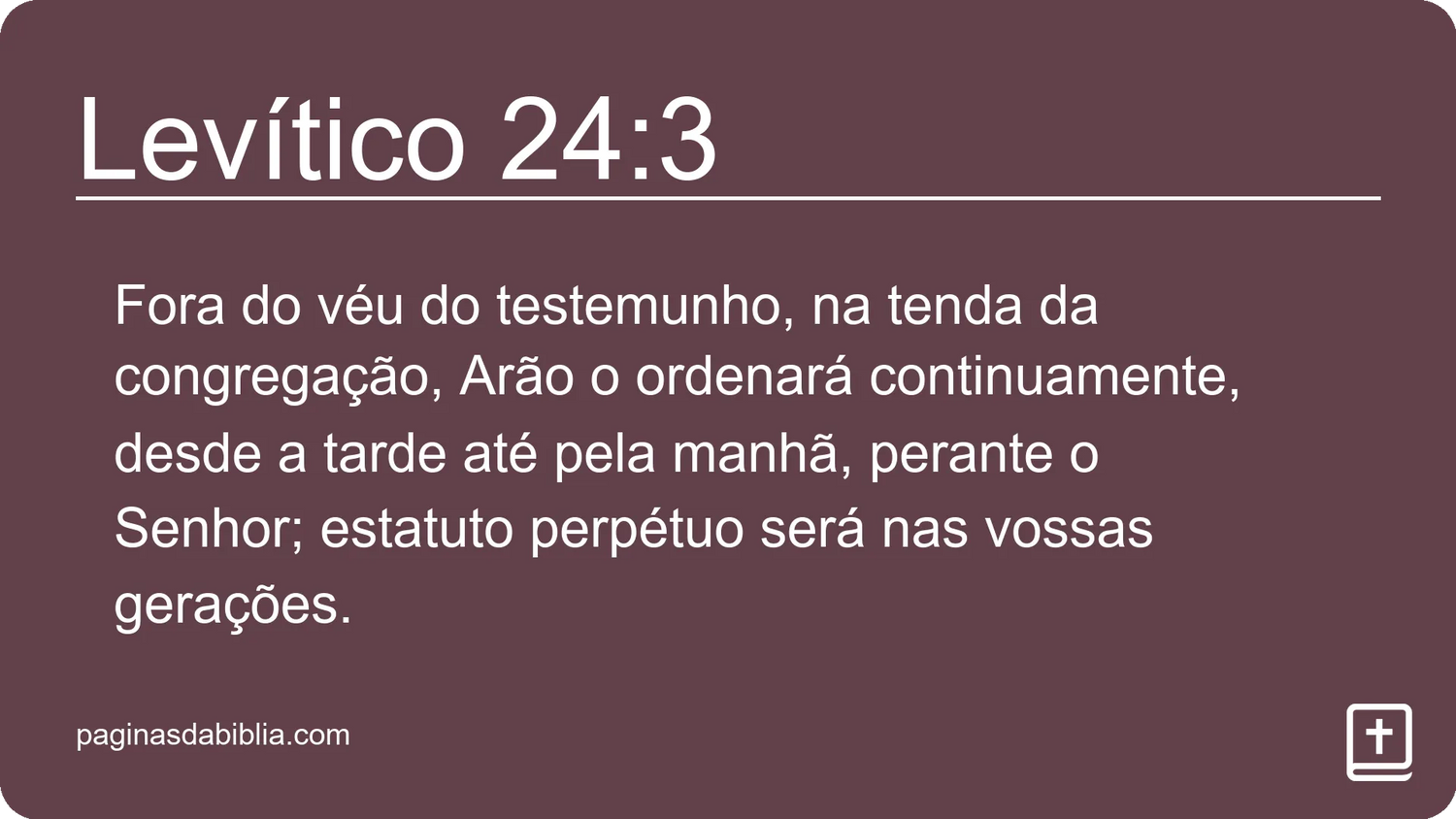 Levítico 24:3