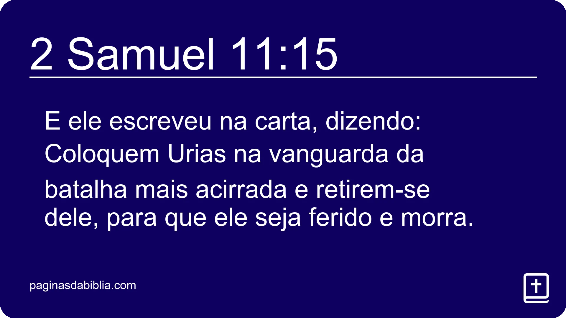 2 Samuel 11:15