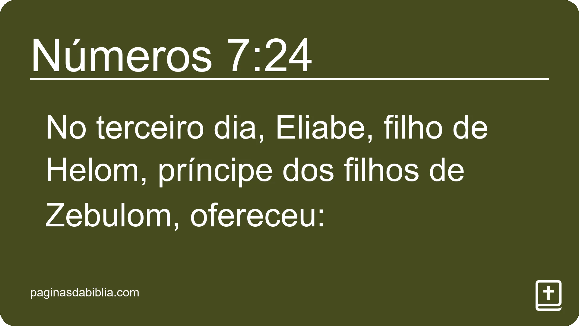 Números 7:24