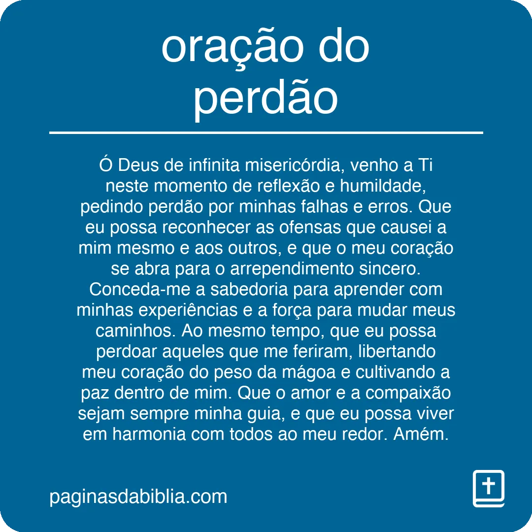 oração do perdão