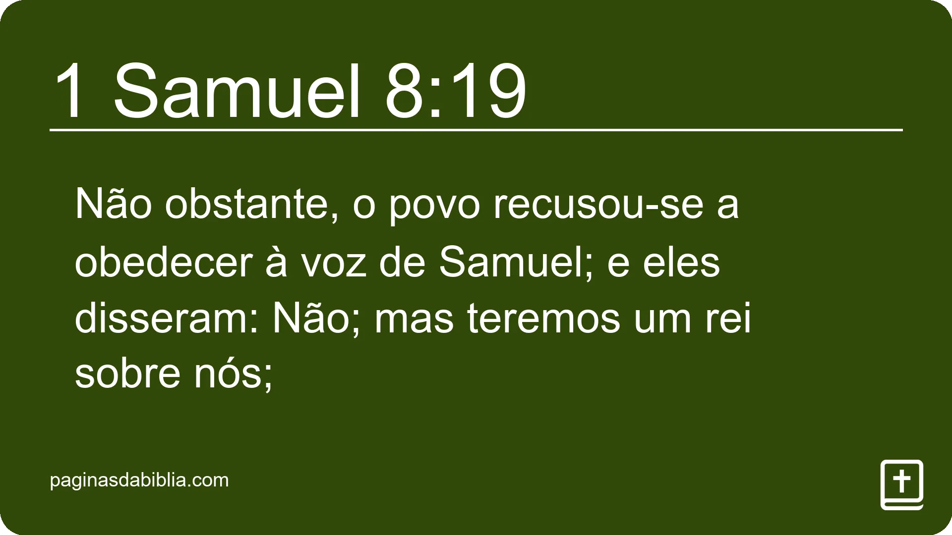 1 Samuel 8:19