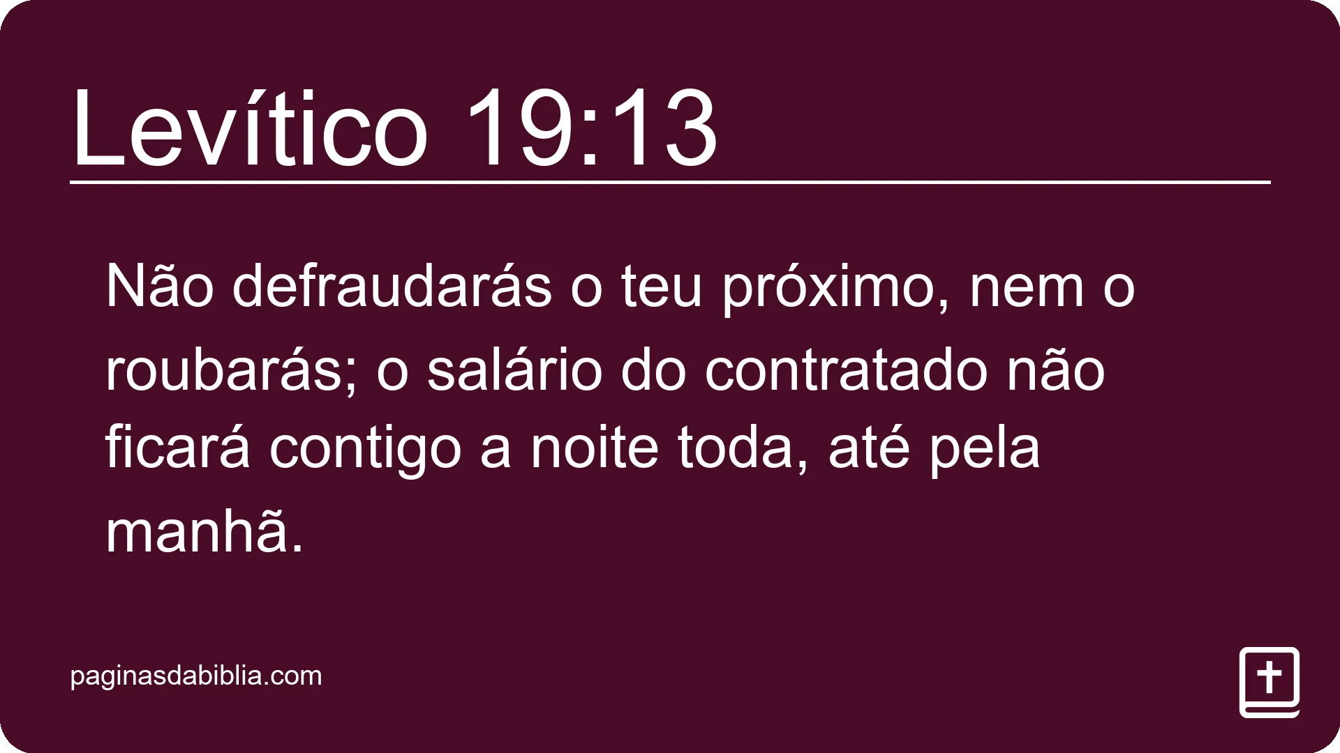 Levítico 19:13