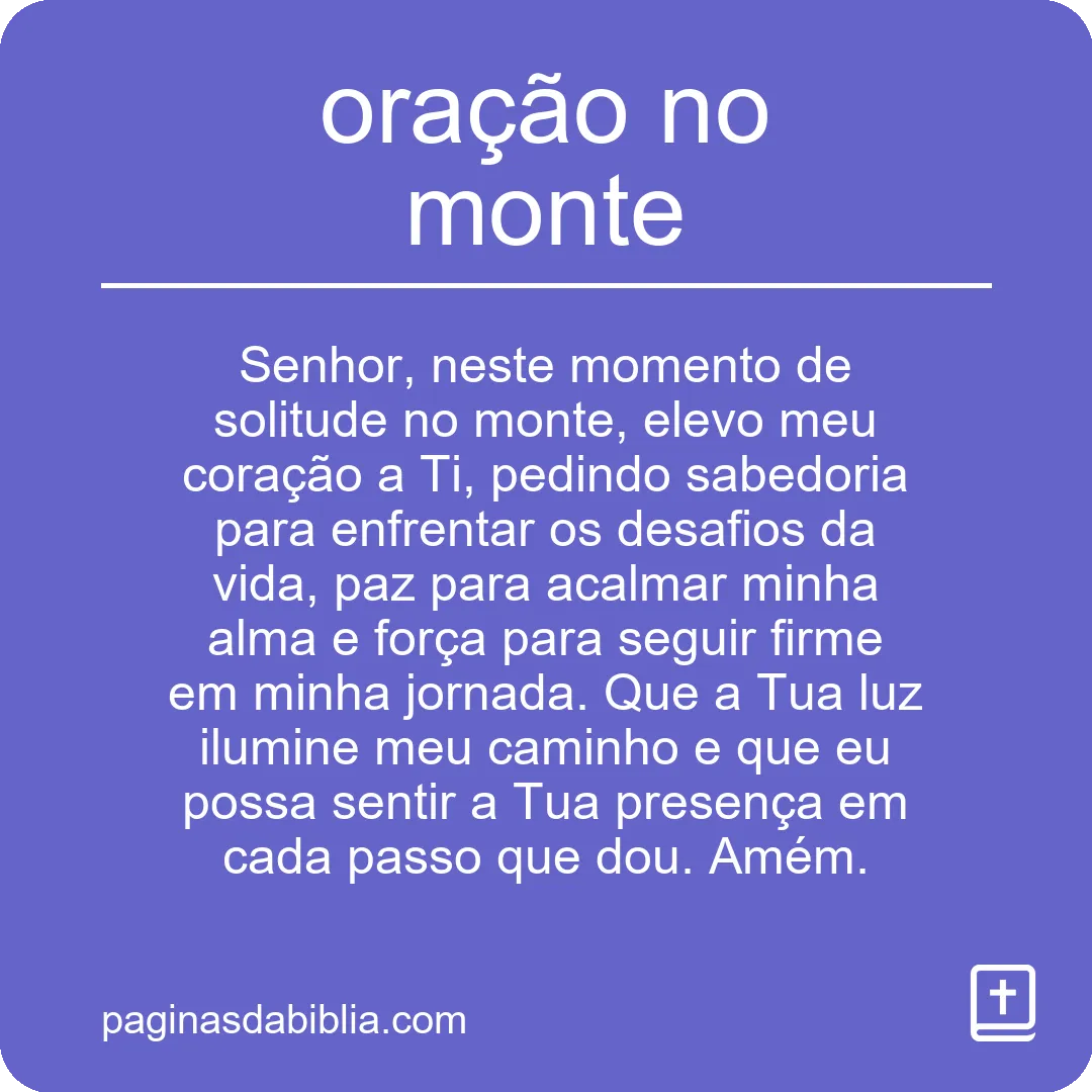 oração no monte