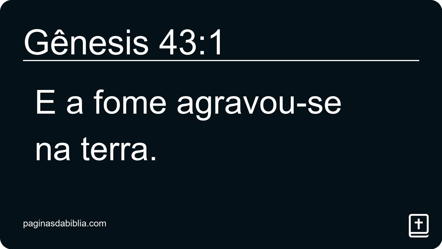 Gênesis 43:1