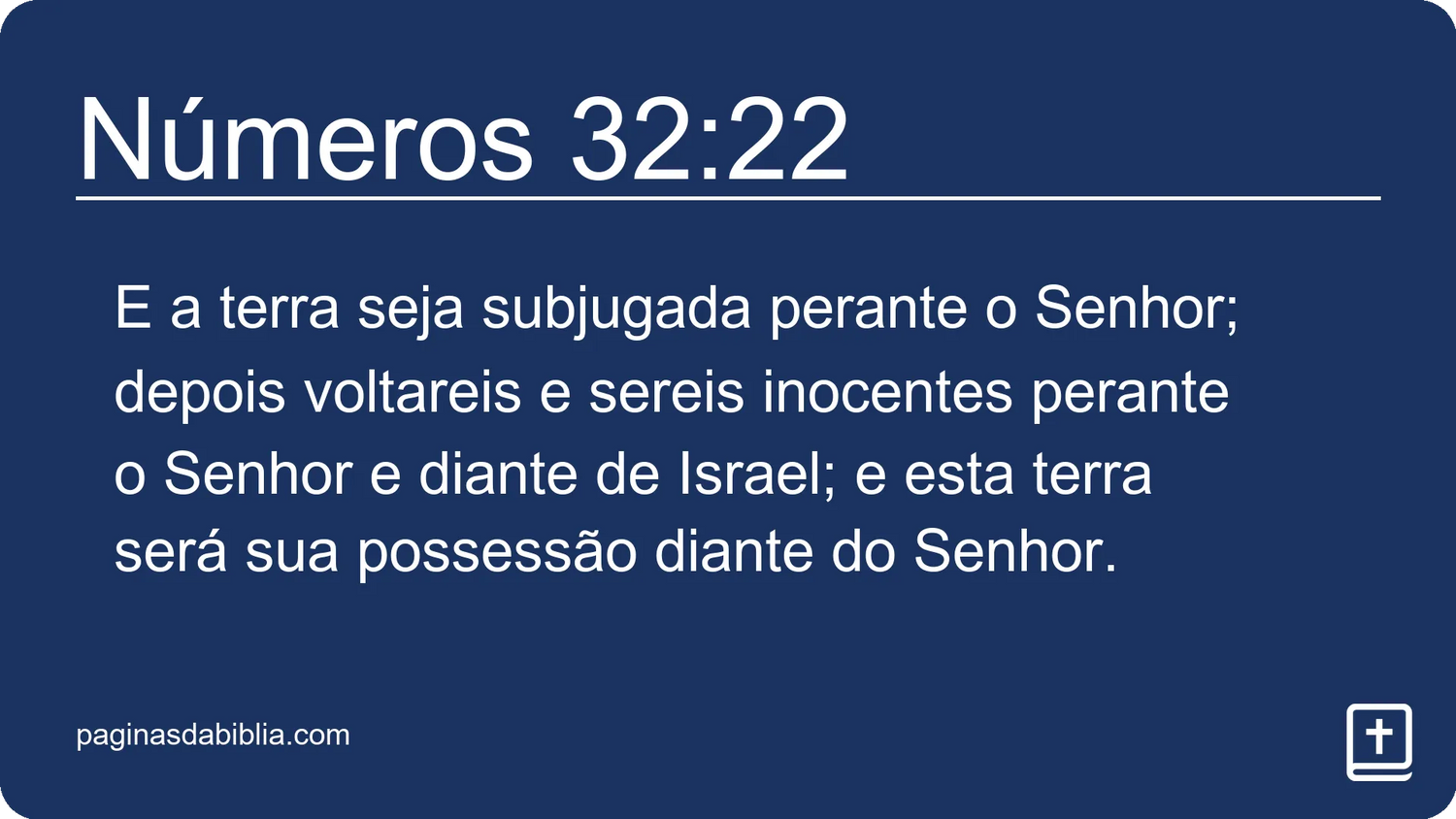 Números 32:22