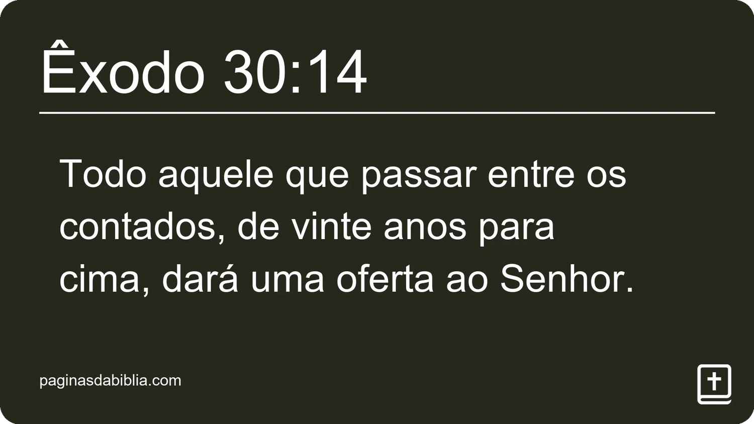 Êxodo 30:14