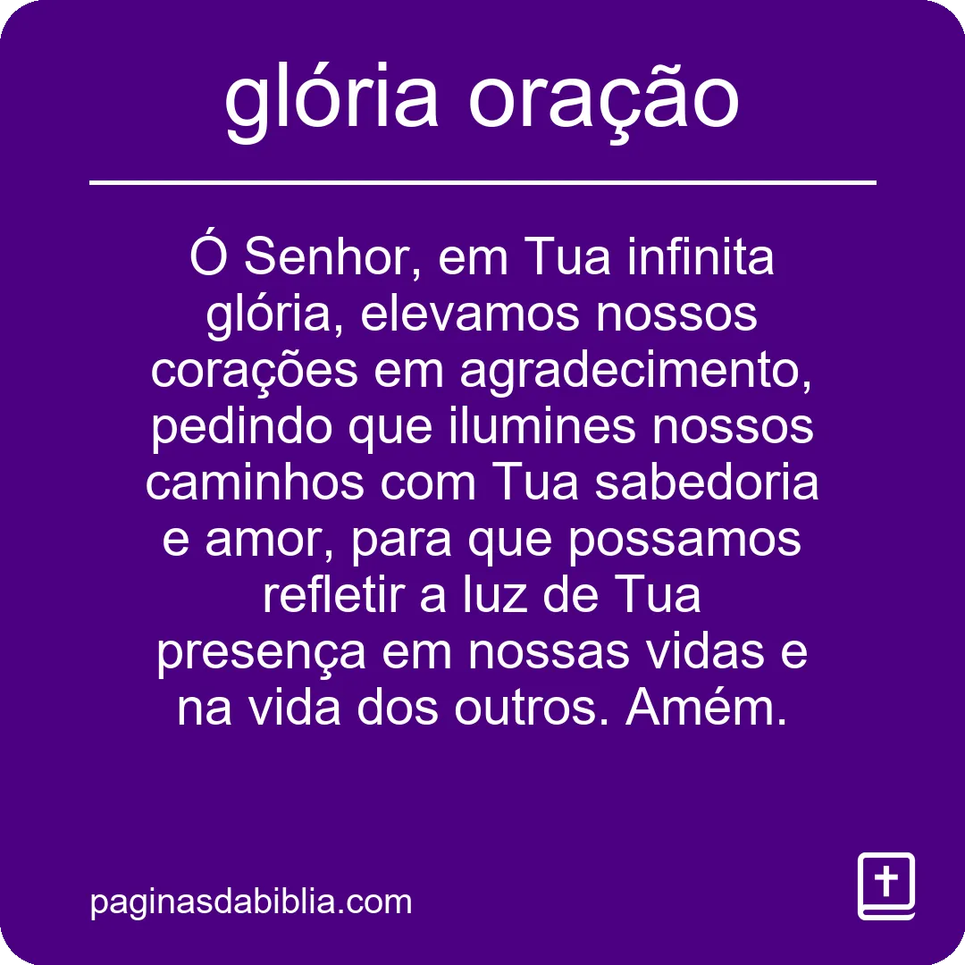 glória oração