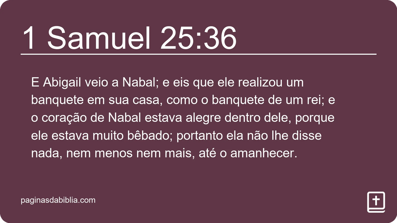 1 Samuel 25:36