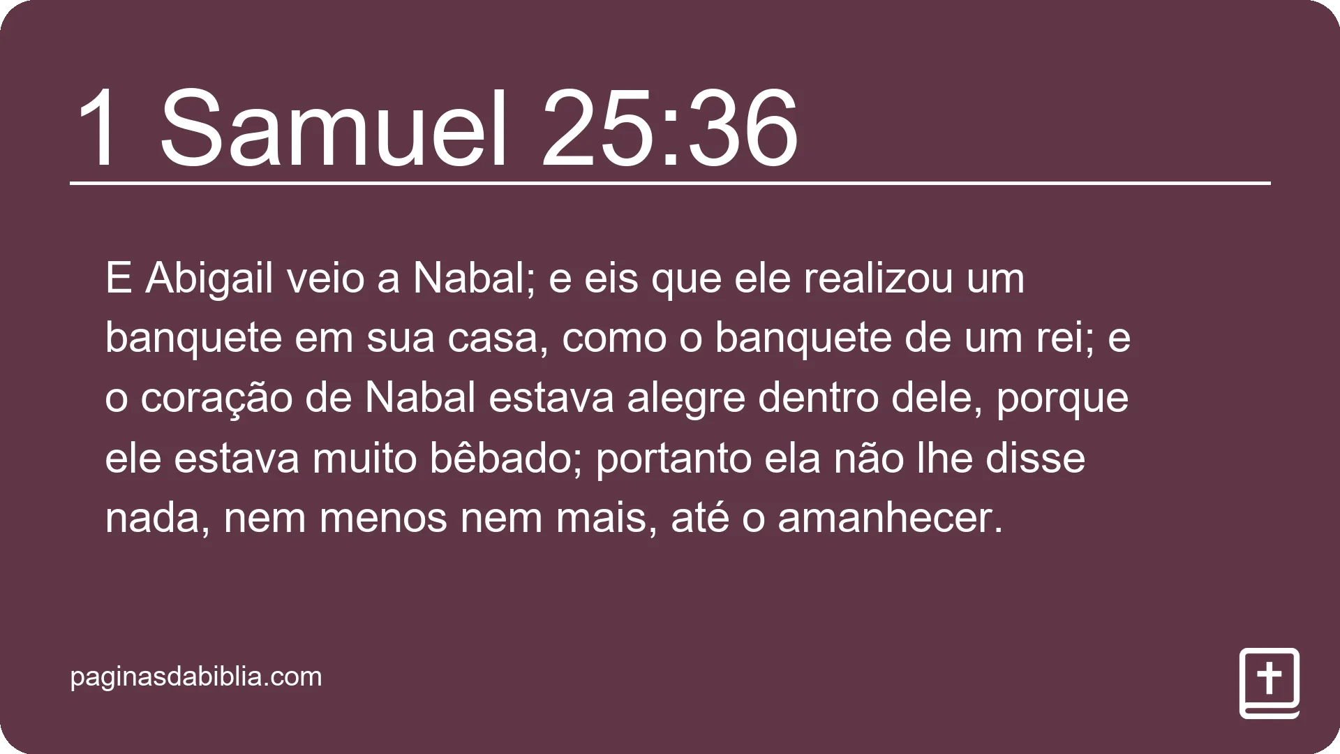 1 Samuel 25:36