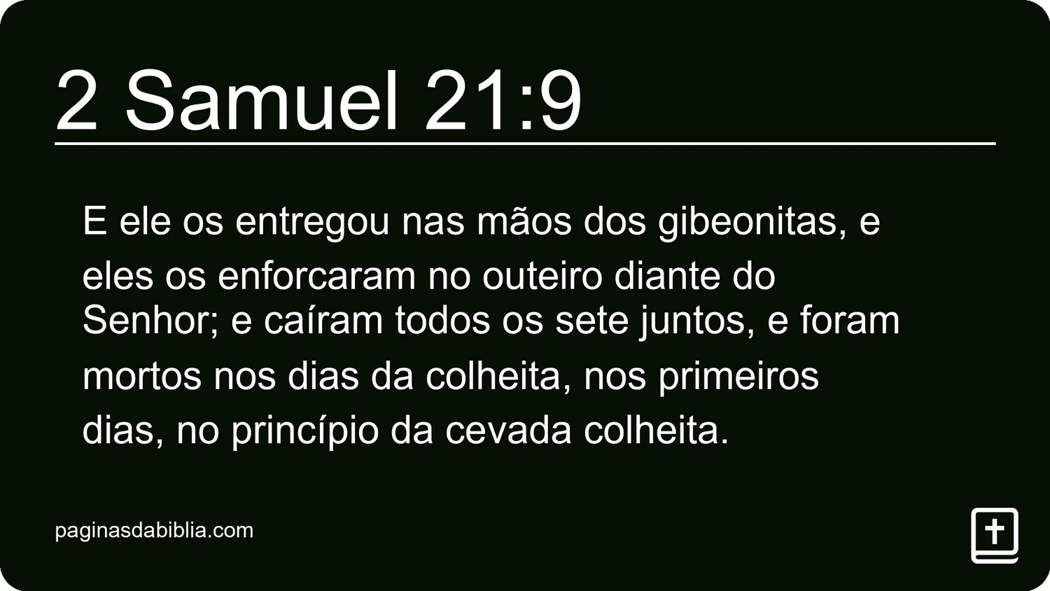 2 Samuel 21:9