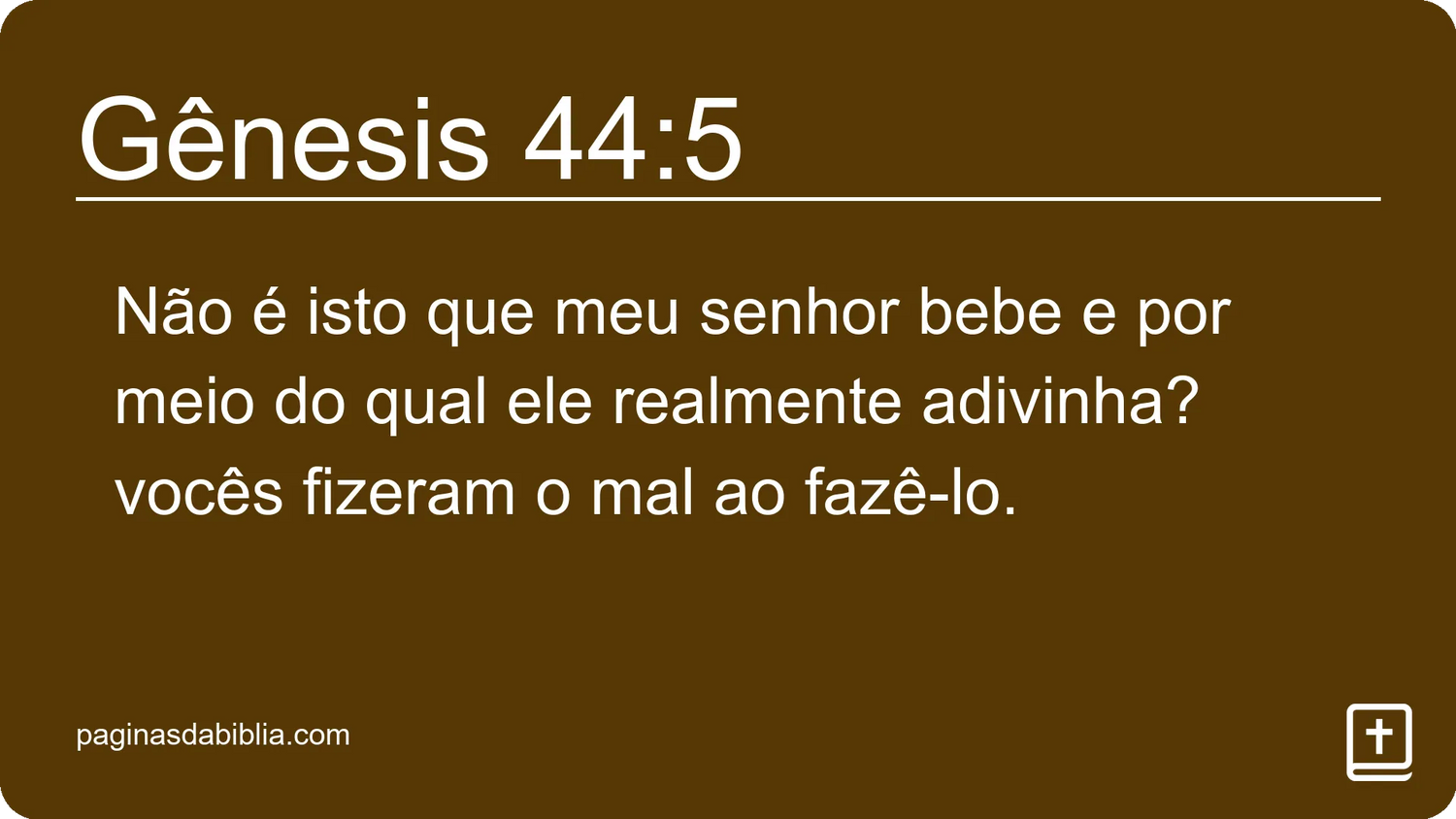 Gênesis 44:5