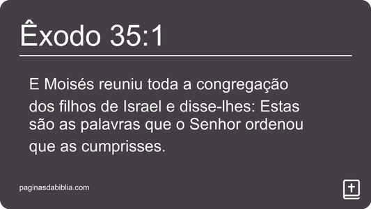 Êxodo 35:1