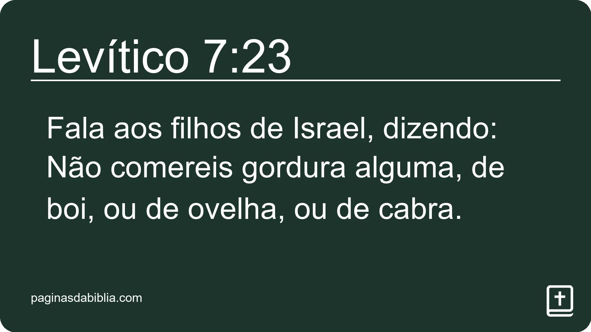 Levítico 7:23