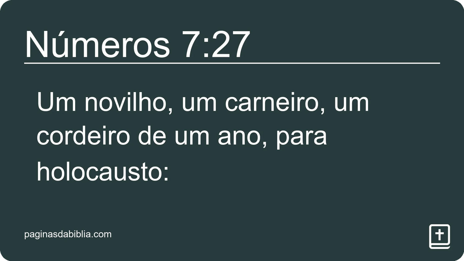 Números 7:27