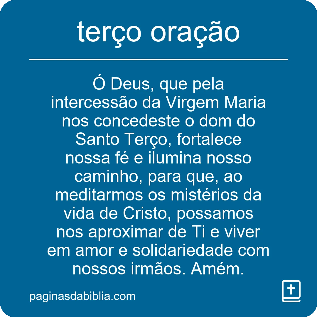 terço oração