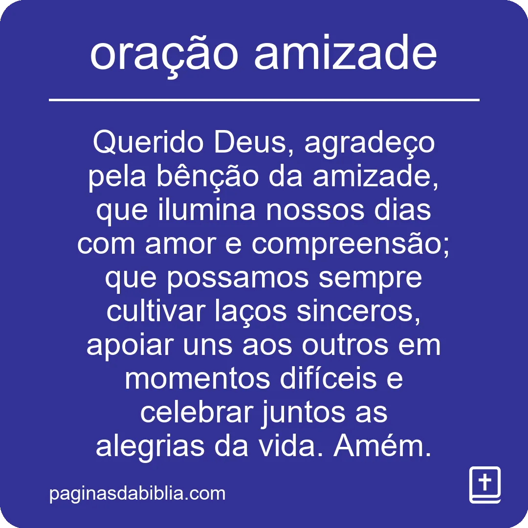 oração amizade