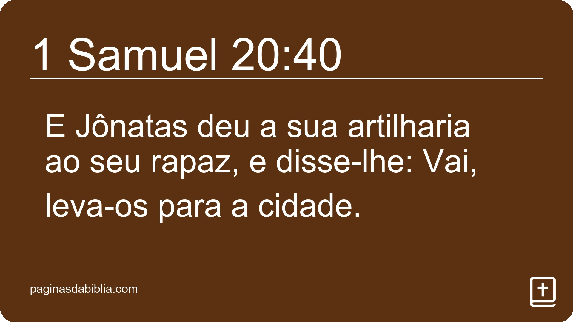 1 Samuel 20:40