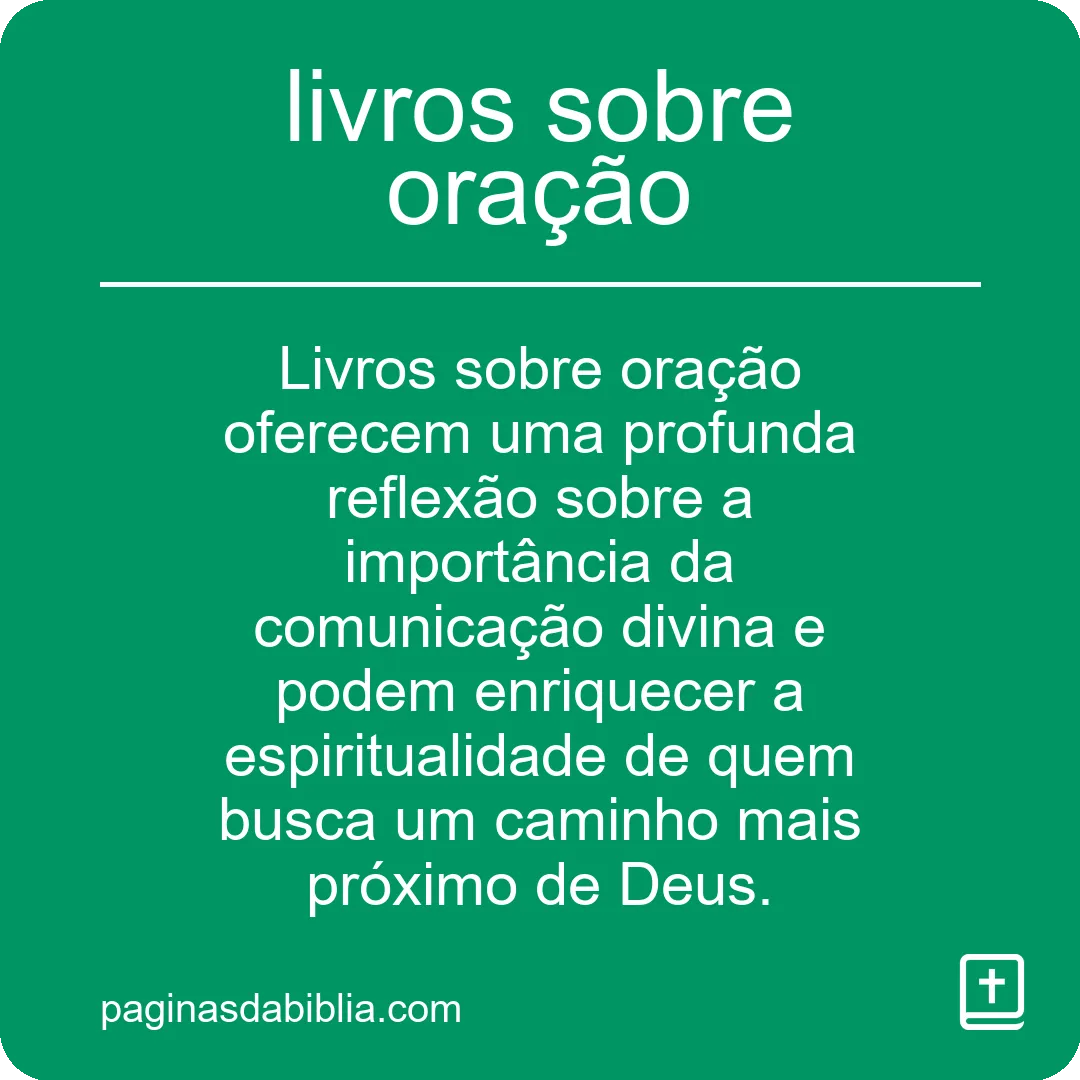 livros sobre oração