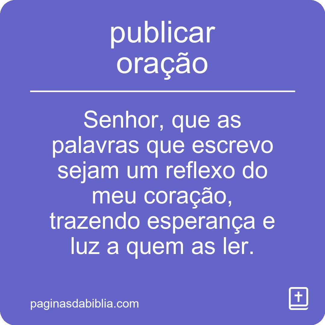 publicar oração