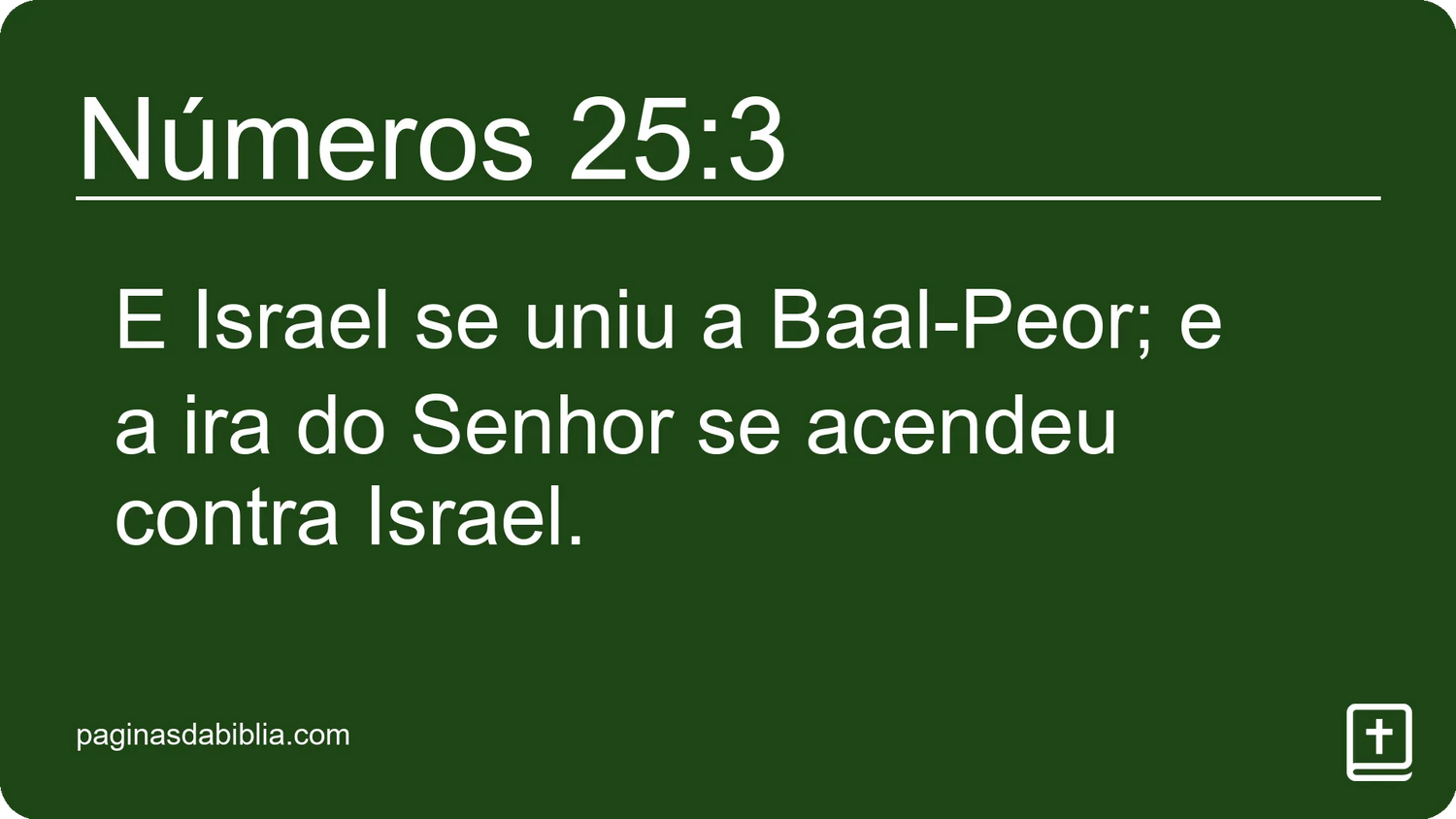 Números 25:3