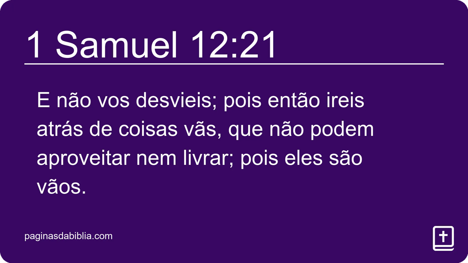 1 Samuel 12:21