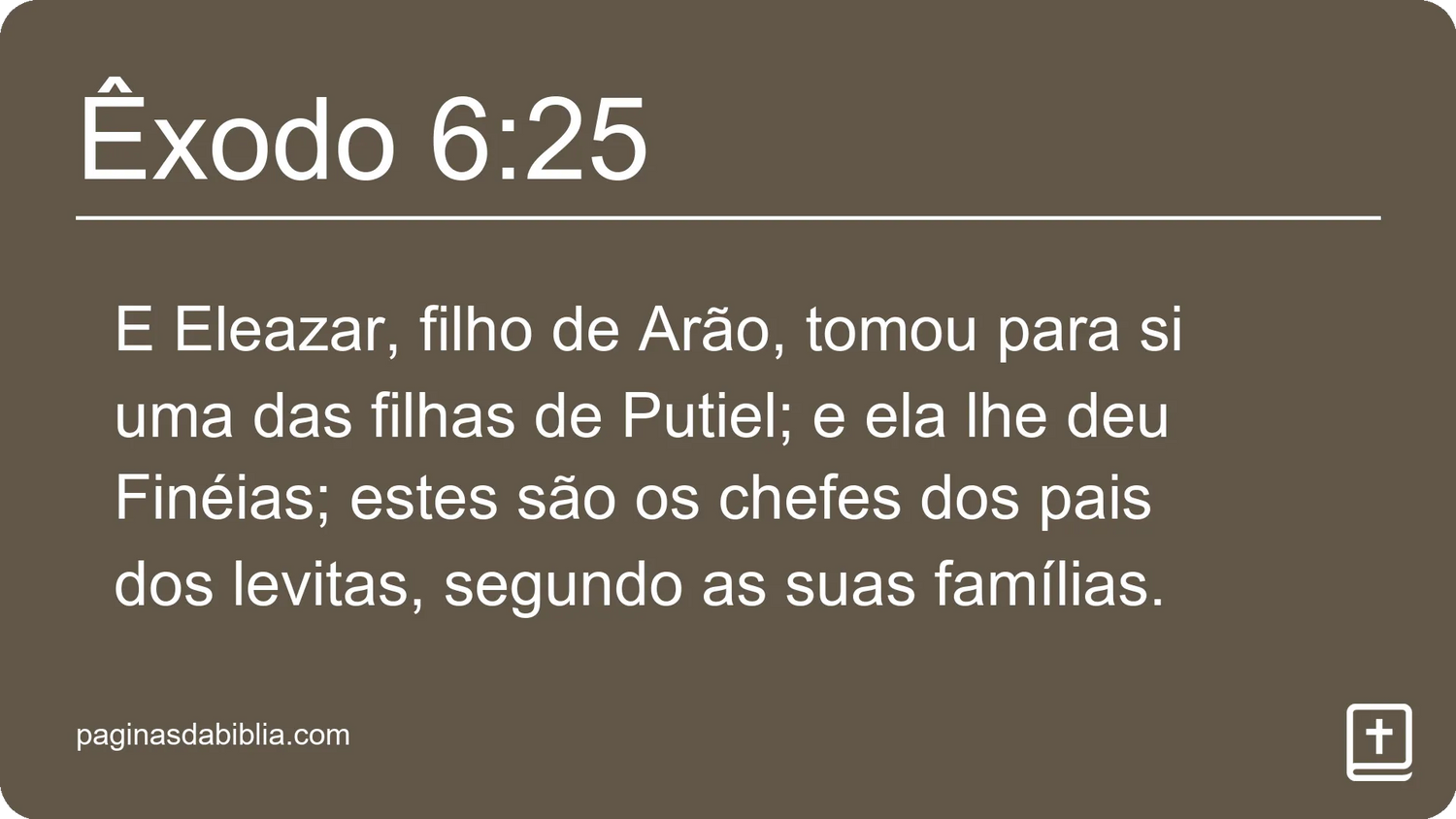 Êxodo 6:25