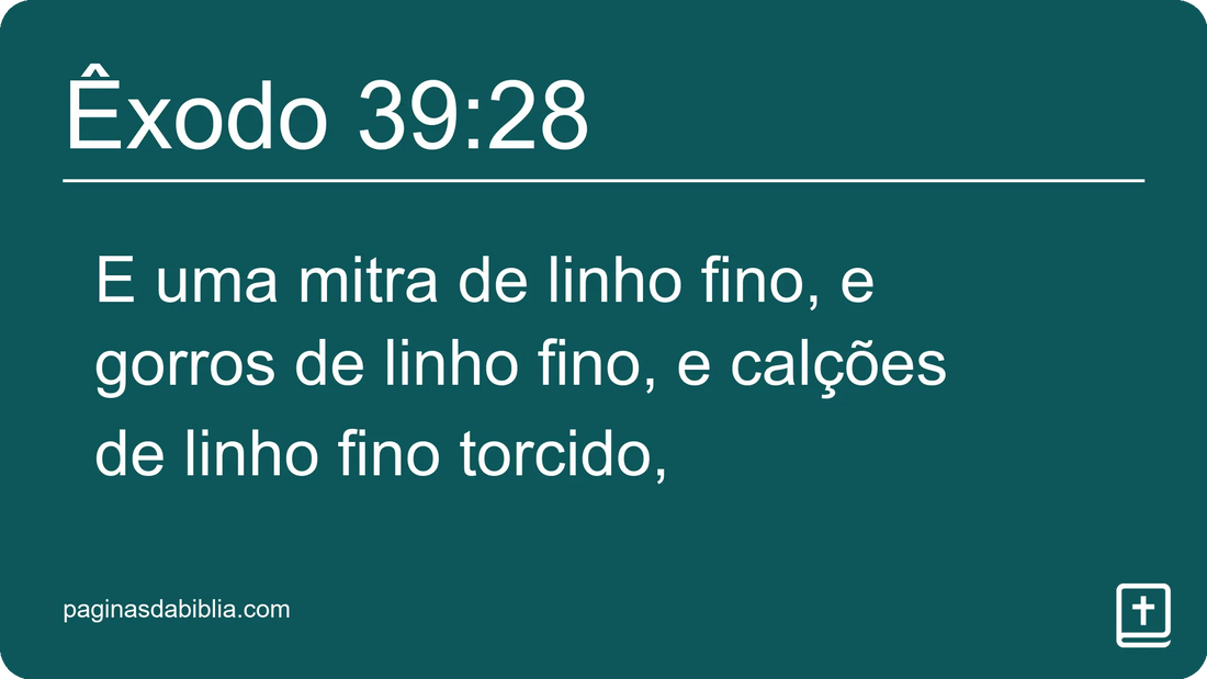 Êxodo 39:28