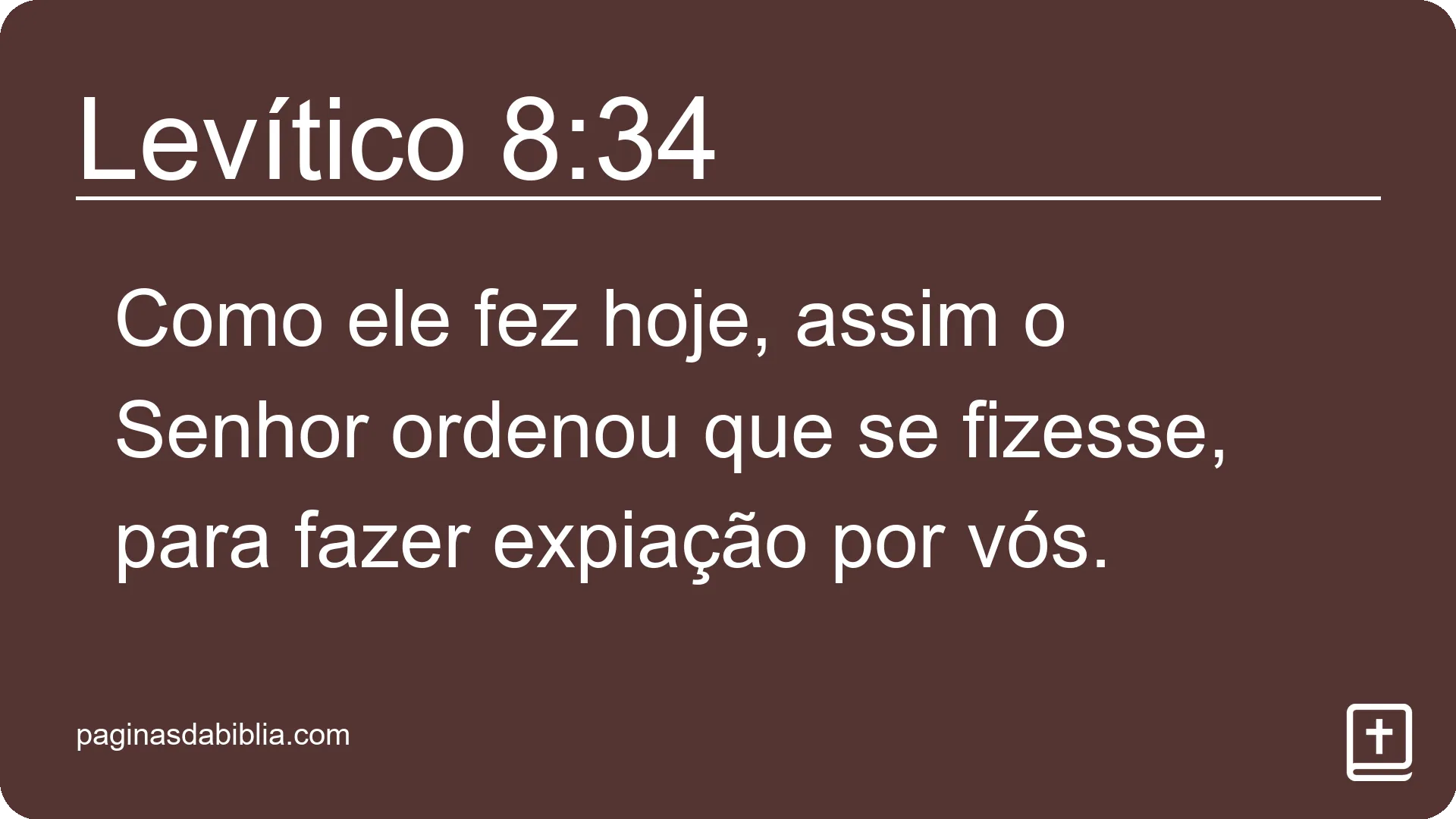 Levítico 8:34