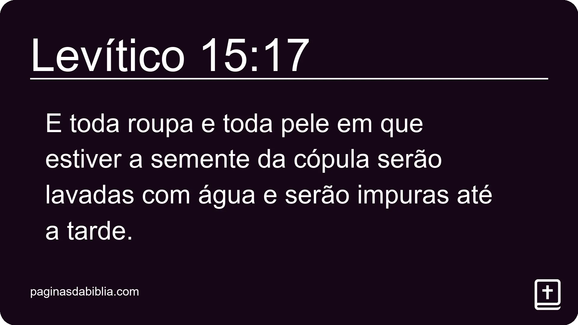 Levítico 15:17