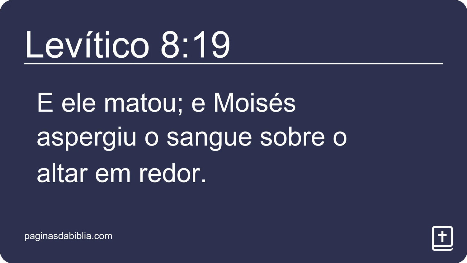 Levítico 8:19