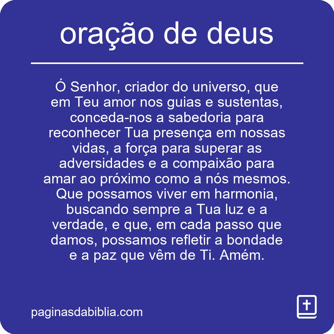 oração de deus