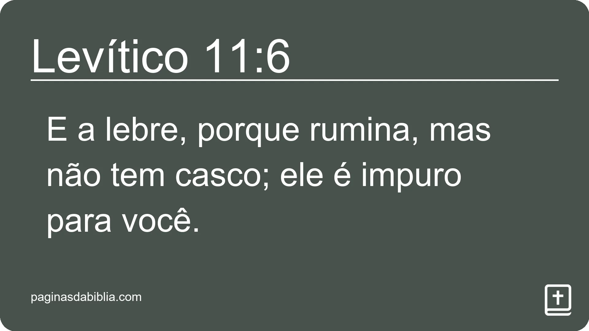 Levítico 11:6