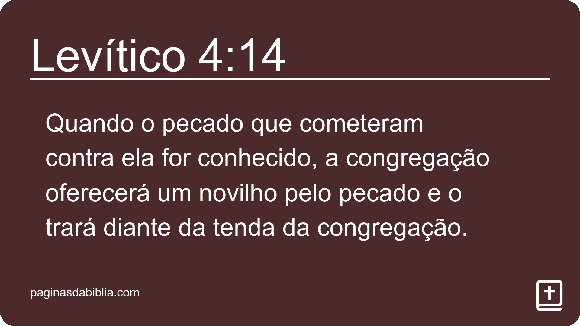 Levítico 4:14