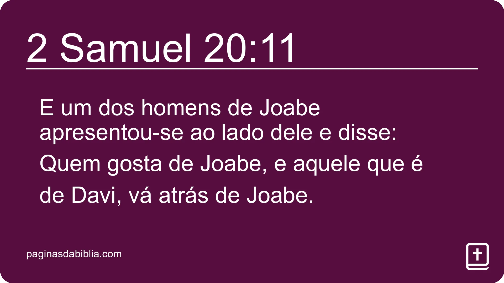 2 Samuel 20:11