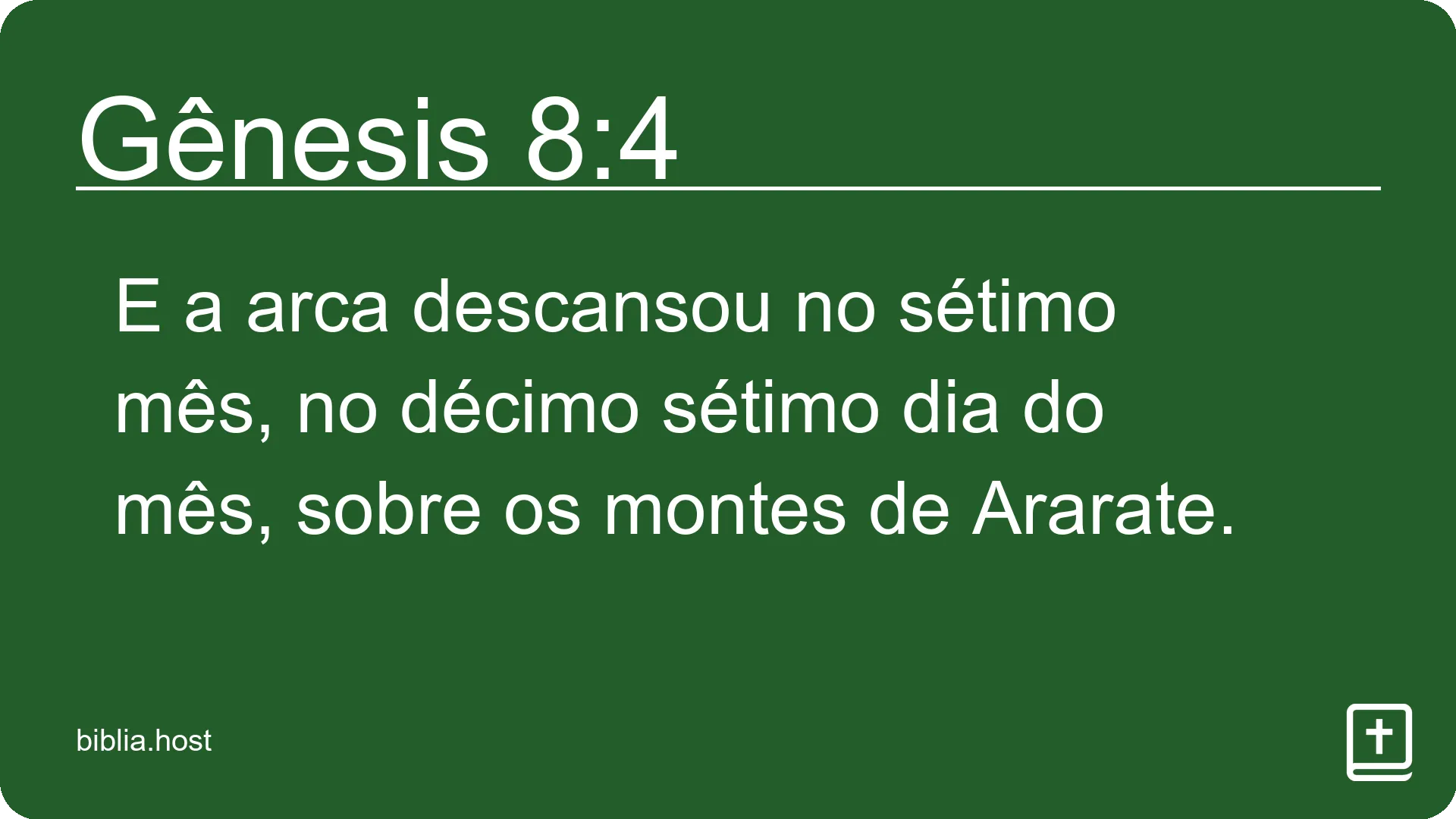 Gênesis 8:4