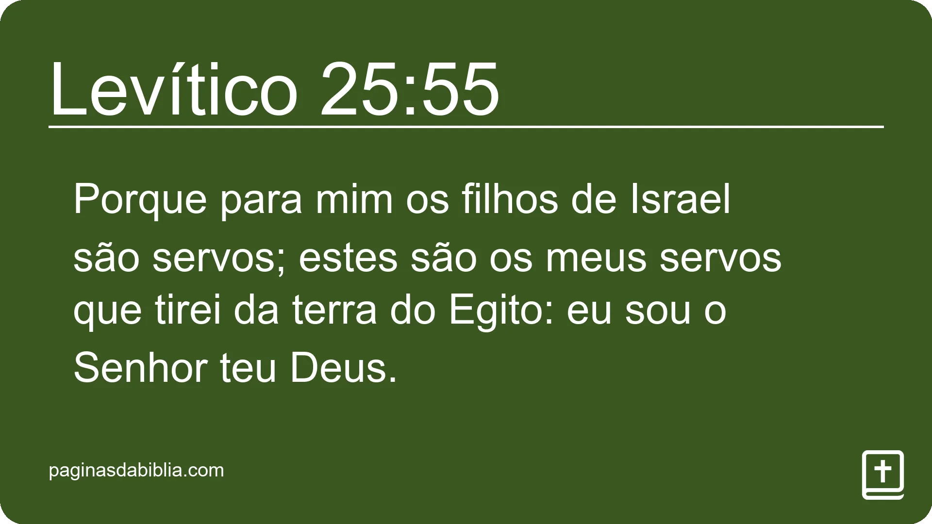 Levítico 25:55