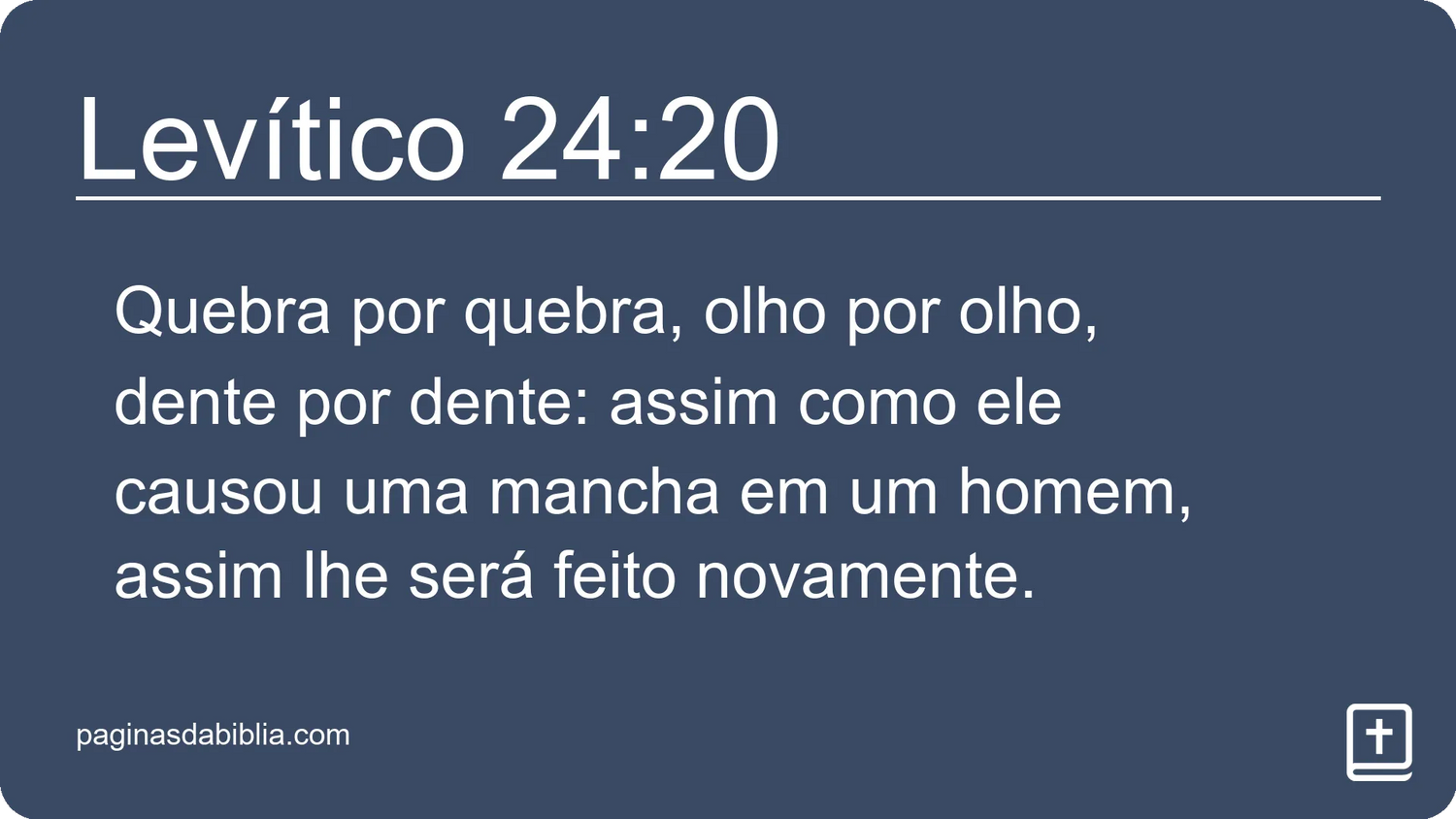 Levítico 24:20