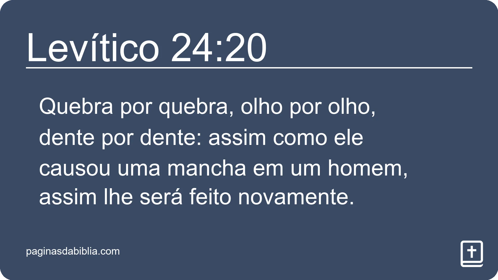 Levítico 24:20