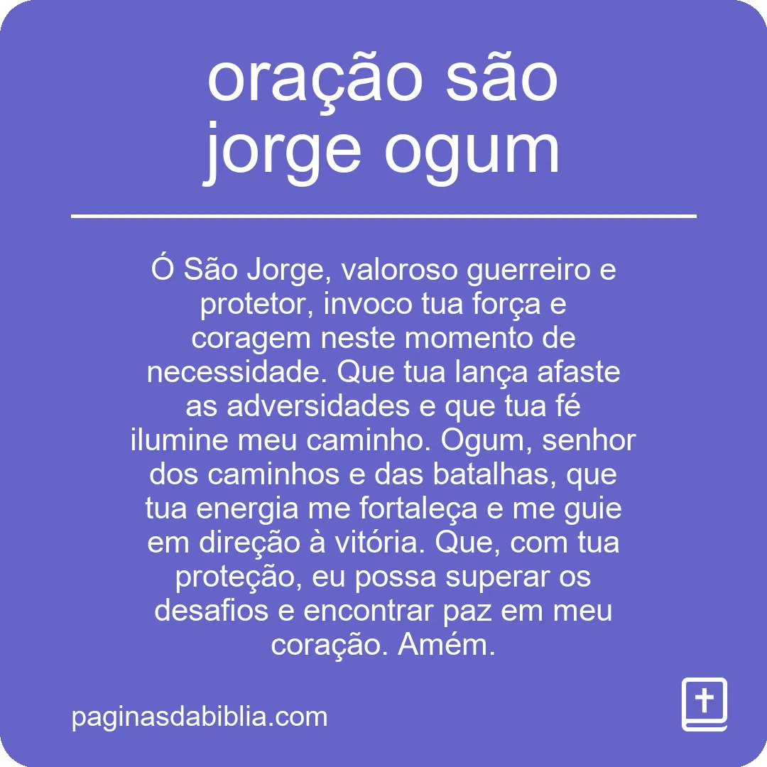 oração são jorge ogum